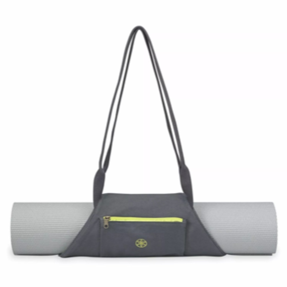 Gaiam On-The-Go Yoga Mat Carrier, Citron Storm NWT